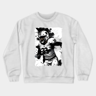 ✪ Football Player Portrait ✪ Abstract Splatter Art Illustration Crewneck Sweatshirt